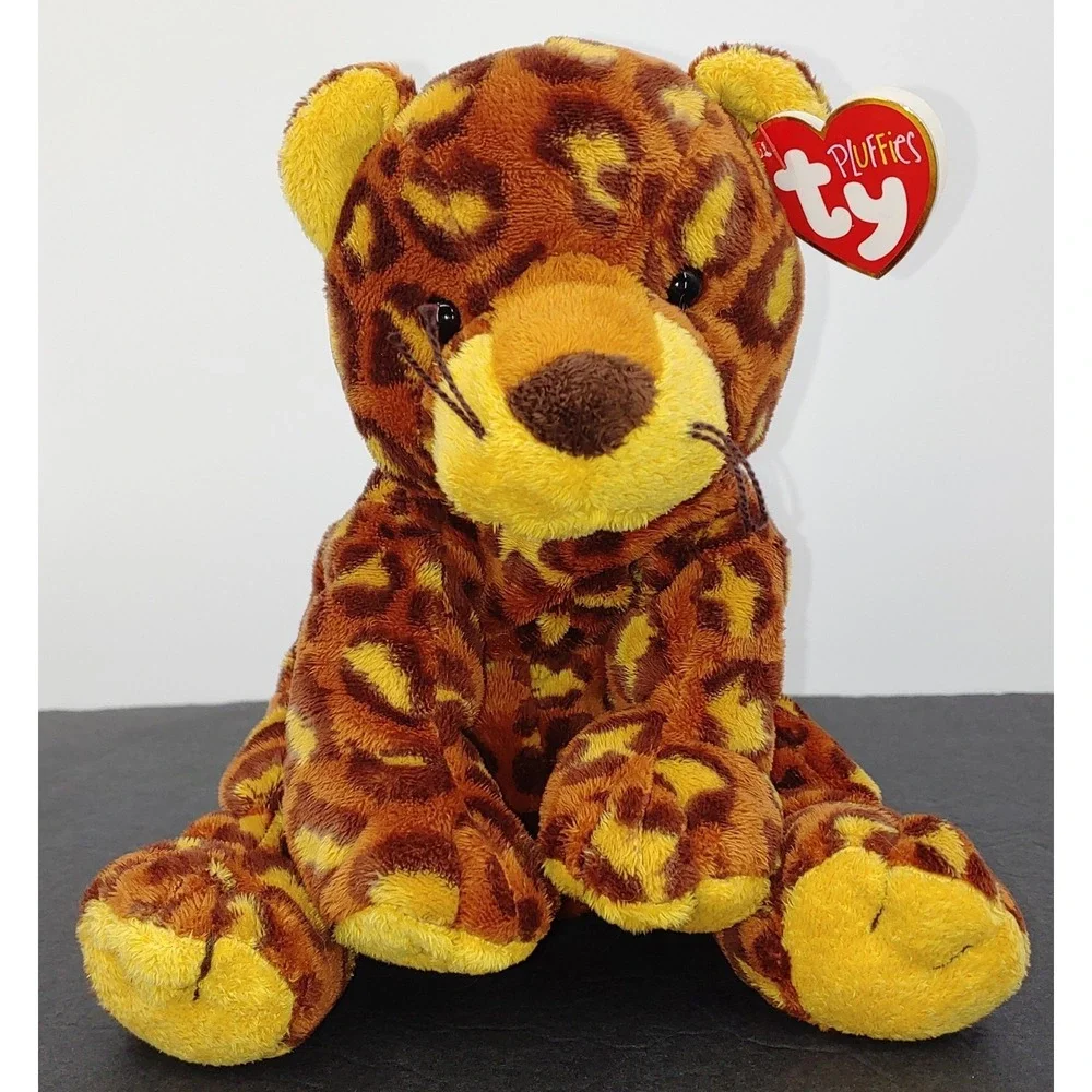 Ty Pluffies Pokey The Spotted Leopard Tylux Plush 8
